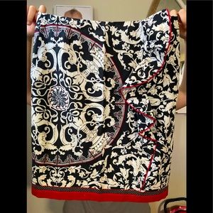 White House Black Market skirt with side ruffle